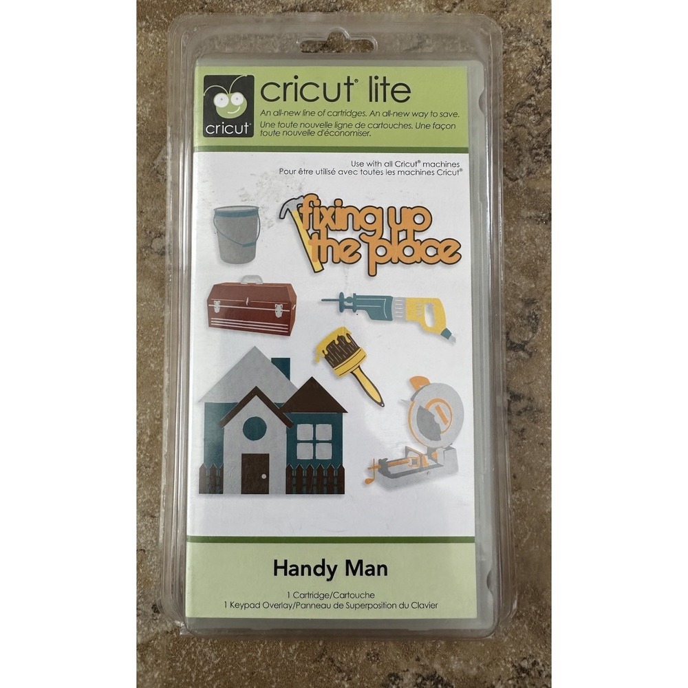NEW CRICUT  CARTRIDGE "FIXING UP THE PLACE" HANDY MAN